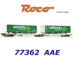 77362 Roco Articulated double pocket wagon, type Sdggmrs/T2000, of the AAE