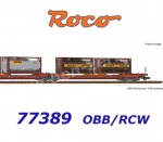 77389 Roco Articulated double pocket wagon type Sdggmrs , Rail Cargo Wagon