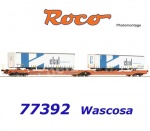 77392 Roco Dvoudílný kontejnerový vůz řady Sdggmrs 738/T3000e,  Wascosa