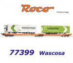 77399 Roco Dvoudílný kontejnerový vůz řady Sdggmrs 738/T3000e,  Wascosa