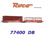 77400 Roco Dvoudílný kontejnerový vůz řady Sdggmrs 738/T3000e,  DB