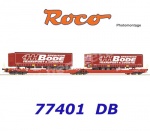 77401 Roco Dvoudílný kontejnerový vůz řady Sdggmrs 738/T3000e,  DB