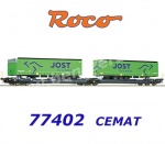 77402 Roco Double pocket articulated wagon, type Sdggmrs 738/T3000e, of the  CEMAT