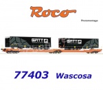 77403 Roco Kloubový dvojitý kapsový vůz řady 738/T3000e, Wascosa
