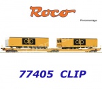 77405 Roco Kloubový dvojitý kapsový vůz řady 738/T3000e, CLIP