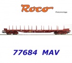 77684 Roco 4-axle stake wagon, type Res, of the MAV