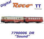 7790006 Roco TT Motorová jednotka 174 001 s přívěsným vozem, DR - Zvuk
