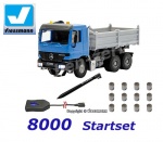 8000 Viessmann Start set CarMotion, MB ACTROS sklápěč s funkčními majáky, H0