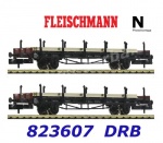 823607 Fleischmann N Set of 2 rail transport wagons, type S "Augsburg", of the DRB