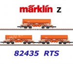 82435 Märklin Z Set of 3 open side tipping wagons type Eamos of the RTS