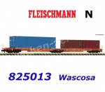 825013 Fleischmann N Dvojitý plošinový vůz řady Sdggmrs/T2000, Wascosa.