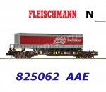 825062 Fleischmann N   Plošinový vůz T3 s návěsy,"Arcese" AAE