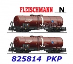 825814Fleischmann N Set 2 cisternových vozů řady Uahs, KVG/DEC pronajatých PKP