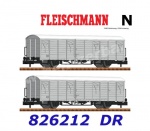 826212 Fleischmann N  Set of two refrigerated wagons, type Ibblps 8258, of the DR