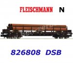826808 Fleischmann N Klanicový vůz řady Rs s nákladem potrubí, DSB