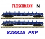 828825 Fleischmann N 2 piece set stake wagons, PKP