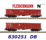830251 Fleischmann N Set of 2 open wagons, type Eanos-x 055  of the DB Cargo