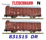 831515 Fleischmann N Set 2 uzavřených nákladních vozů řady Gbs, of the DR