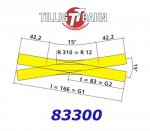83300 Tillig TT Double slip switch DKW, 166 mm