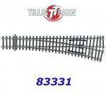 83331 Tillig TT Turnout EW2 right, 166 mm/ 15°