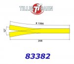 83382 Tillig TT Curved outside turnout, 2x 6°