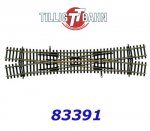 83391 Tillig TT Výhybka dvojitý kříž "Baeseler", 208,6 mm/ 2x 7,5°