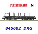 845602 Fleischmann N Heavy duty flat wagon type Rlmmps 651 of the DRG