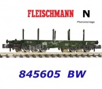 845605 Fleischmann N Heavy-duty flat wagon of the Deutsche Bundeswehr