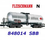 848014 Fleischmann N Tank Car "MITRAG" with brakeman‘s platform. of the SBB