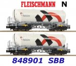 848901 Fleischmann N Set 2 nákladnch silo vozů řady Uacns 932, Swiss Holcim