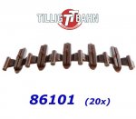 86101 Tillig TT, Plastové isolační kolejové spojky (20 ks)
