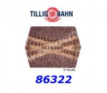86322 Tillig Štěrkové podloží TT pro výhybku K2 (83170), 30°