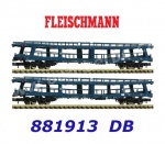 881913 Fleischmann N Set of 2 stand-in coach carriers for the Auto-train "Christophorus", DB