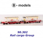 90.302 B-models Set 2 vozů INFRA RockTainer s nákladem - Rail Cargo Group