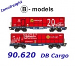 90.620 B-models Set of two container cars ScrapTainer DB Cargo Red