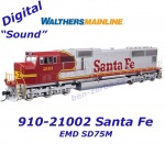 910-21002 WalthersMainline Dieselová lokomotiva EMD SD75M Santa Fe  #209 - Zvuk