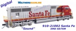 910-21002 WalthersMainline Dieselová lokomotiva EMD SD75M Santa Fe  #209 - Zvuk