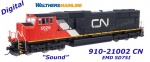 910-21005 WalthersMainline Dieselová lokomotiva EMD SD75I CN #5626 - Zvuk