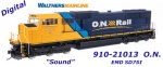 910-21013 WalthersMainline Dieselová lokomotiva EMD SD75I Ontario Northland #2100 - Zvuk