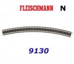 9130 Fleischmann N Curved track R3:396,4mm, 30°