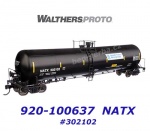 920-100637 WalthersProto 4-axle 30,145-gallon Tank Car of RPMG NATX #302102