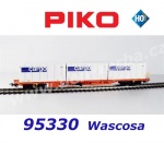 95330 Piko Container Car Type Sgnss with three contaners Cargo Domino, Wascosa