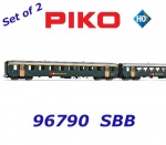 96790 Piko Set of 2 Passenger cars EW I of the SBB