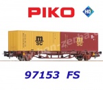 97153 Piko Kontejnerový vůz řady  Lgs579  se 2 kontenery "MSC", FS