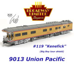 9013 Broadway Limited Osobní vůz Business Car, UP #119 "Kenefick", "Big Boy Tour" Drumhead, U P