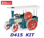 D415 Wilesco Stavebnice parního traktoru barva modrá-mosaz