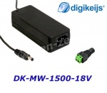 DK-MW-1500-18V Digikeijs Power supply 18V 3A with Euro Plug