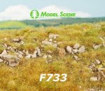 F733 Model Scene Travní foliáže - Pozdní léto - vápencové kameny L