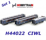 H44022 Hobbytrain Set of 3 express train cars  "Simplon Orient Express" of the CIWL - Set No. 1