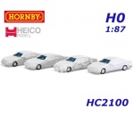 HC2100 Hornby Náklad na vagony - 4  auta s bilým transportním potahem, H0 1:87